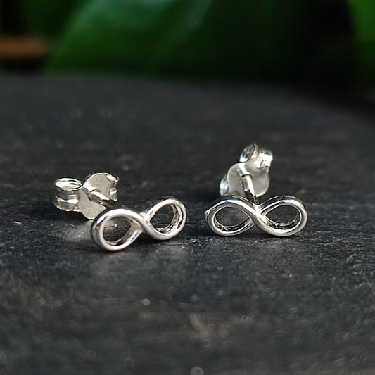 Infinity Stud Earrings- Sterling Silver