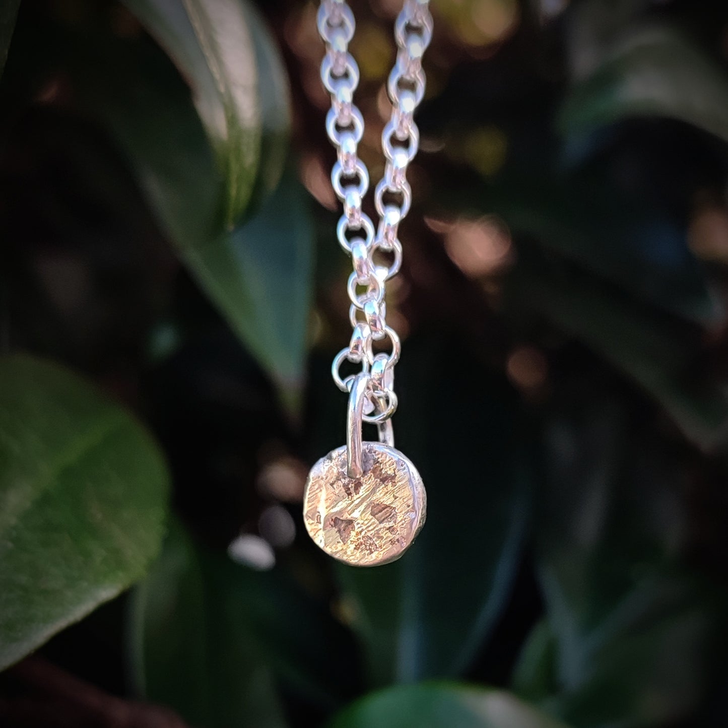 Organic Silver Sun Pendant