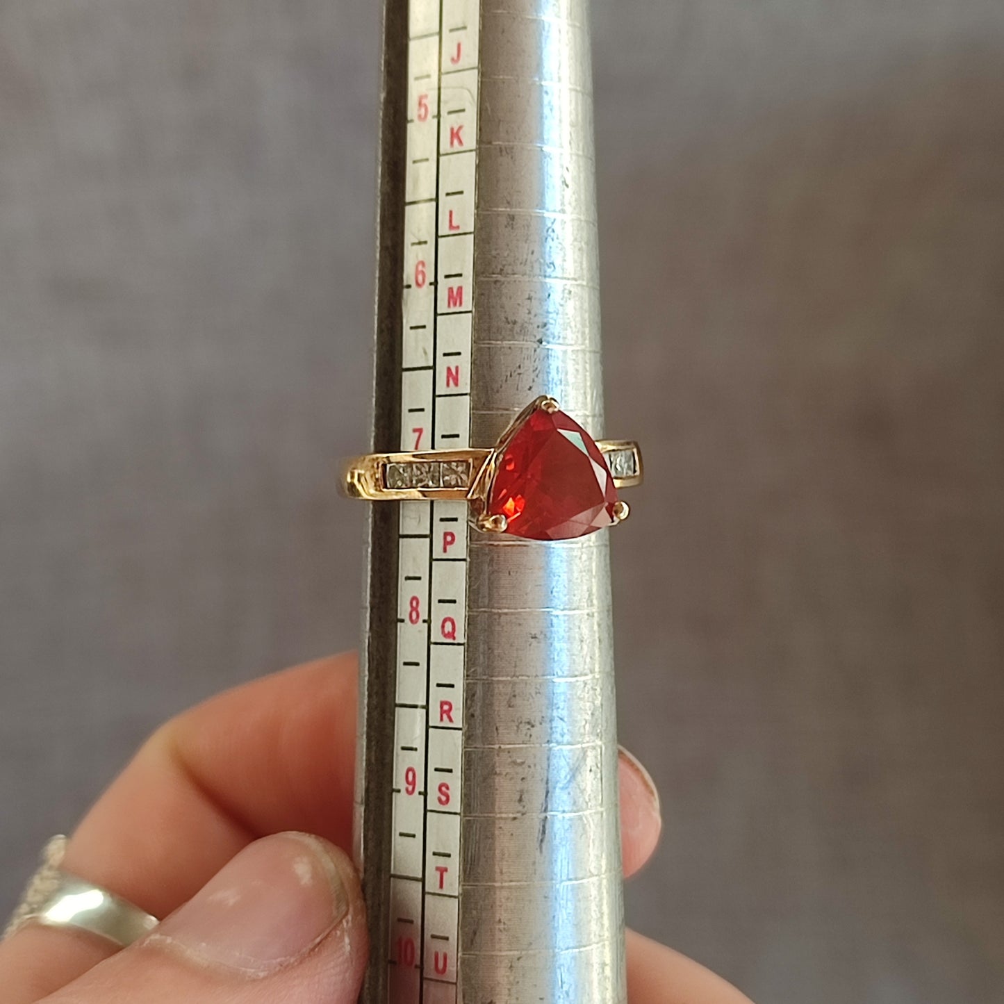 9ct Fire Opal Ring - silverhollowjewellery