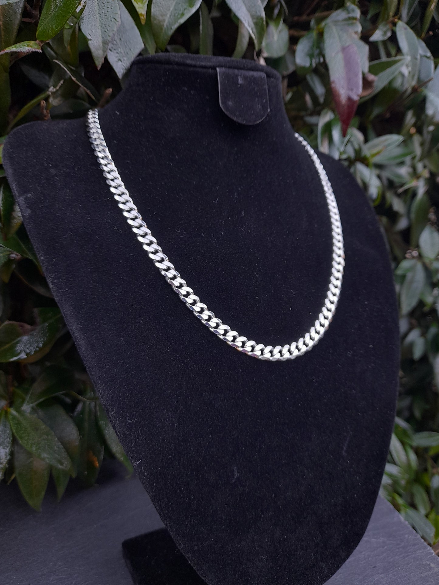 Heavy Silver Curb Link Chain - silverhollowjewellery