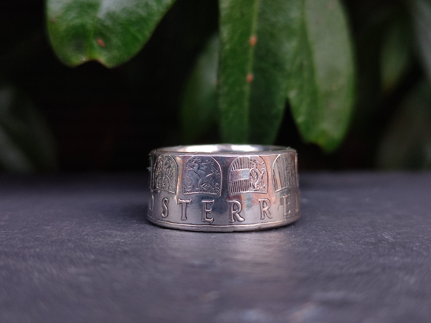 Silver Austrian Coin Ring - silverhollowjewellery
