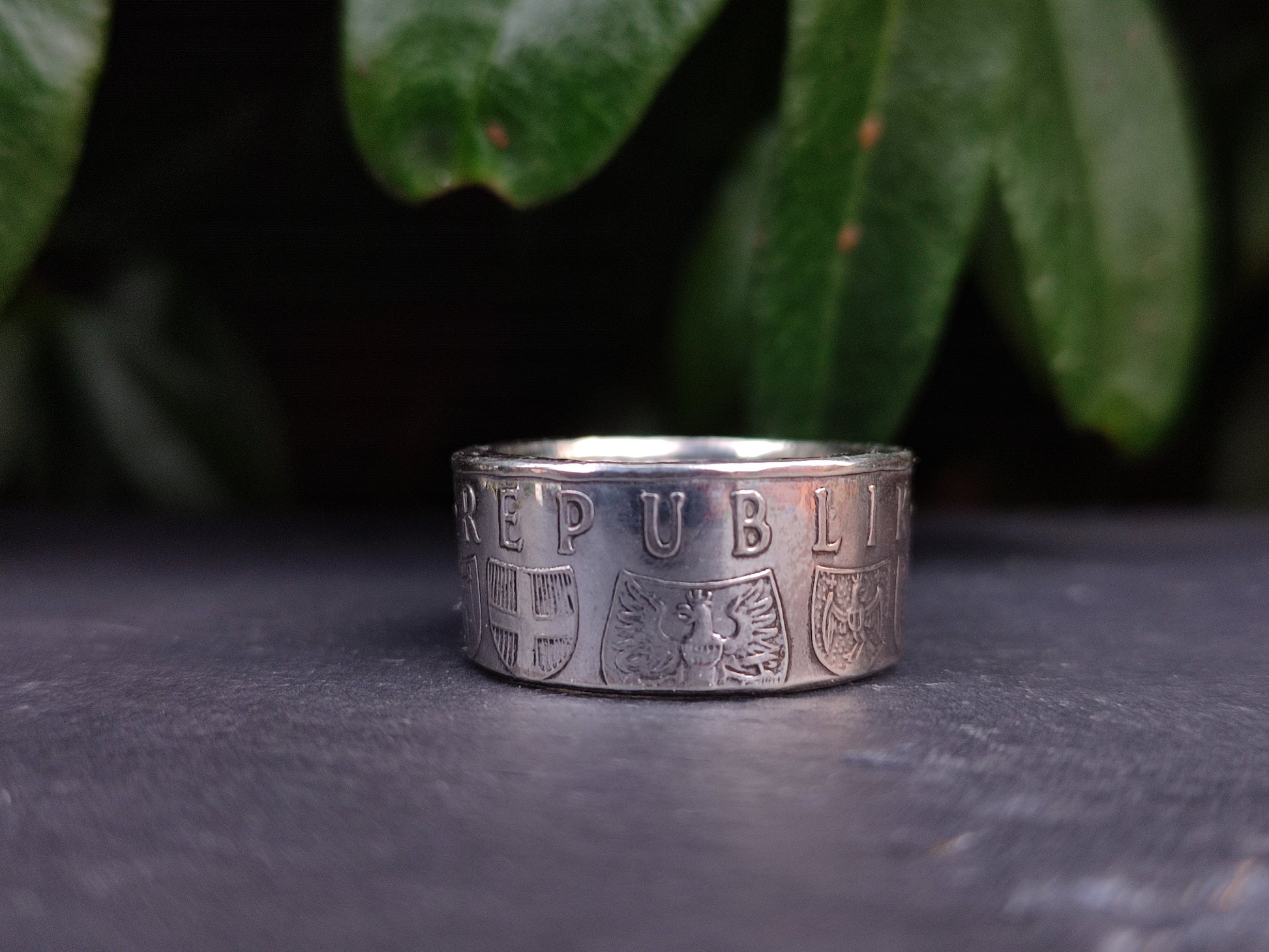 Silver Austrian Coin Ring - silverhollowjewellery
