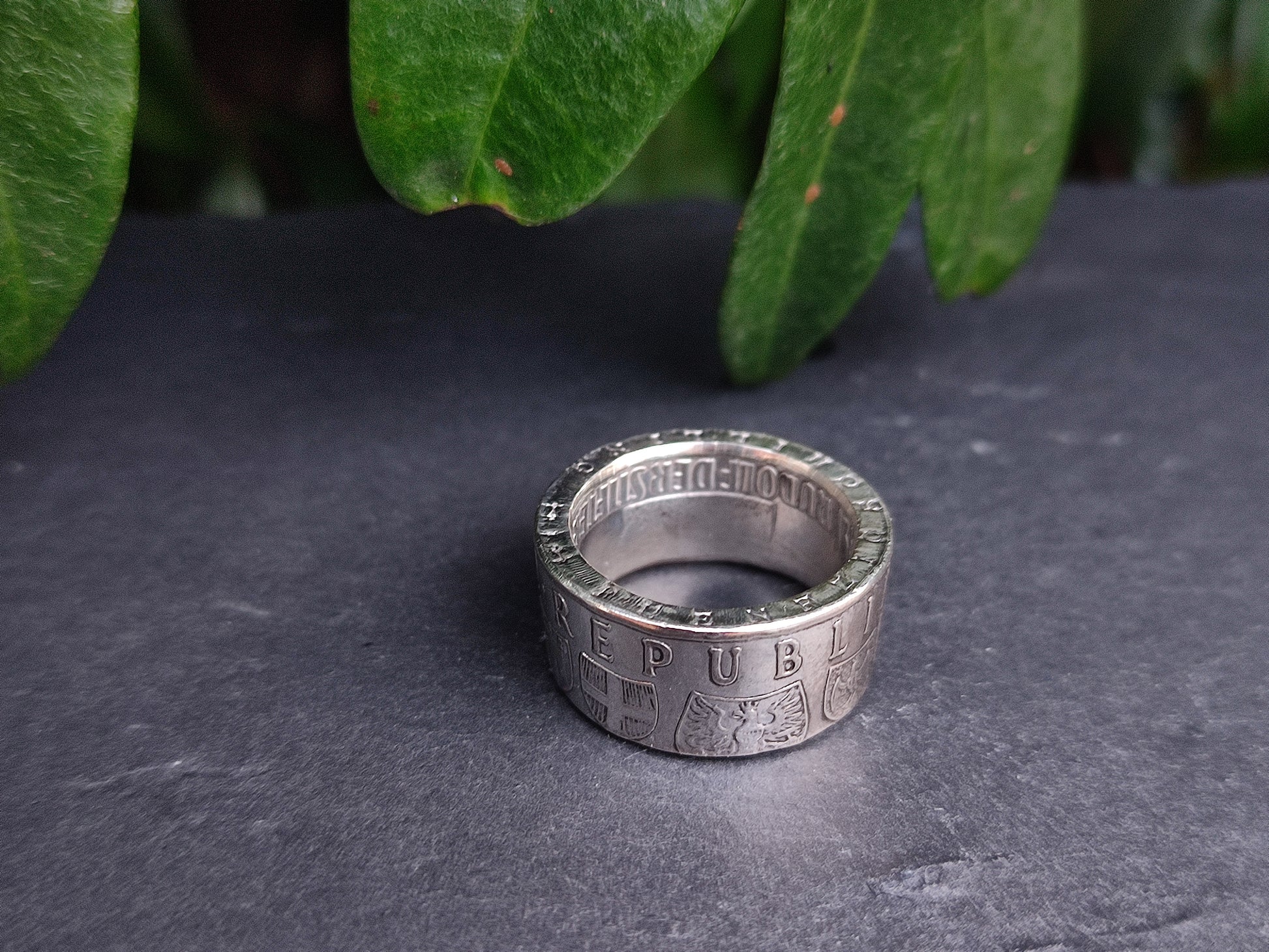 Silver Austrian Coin Ring - silverhollowjewellery