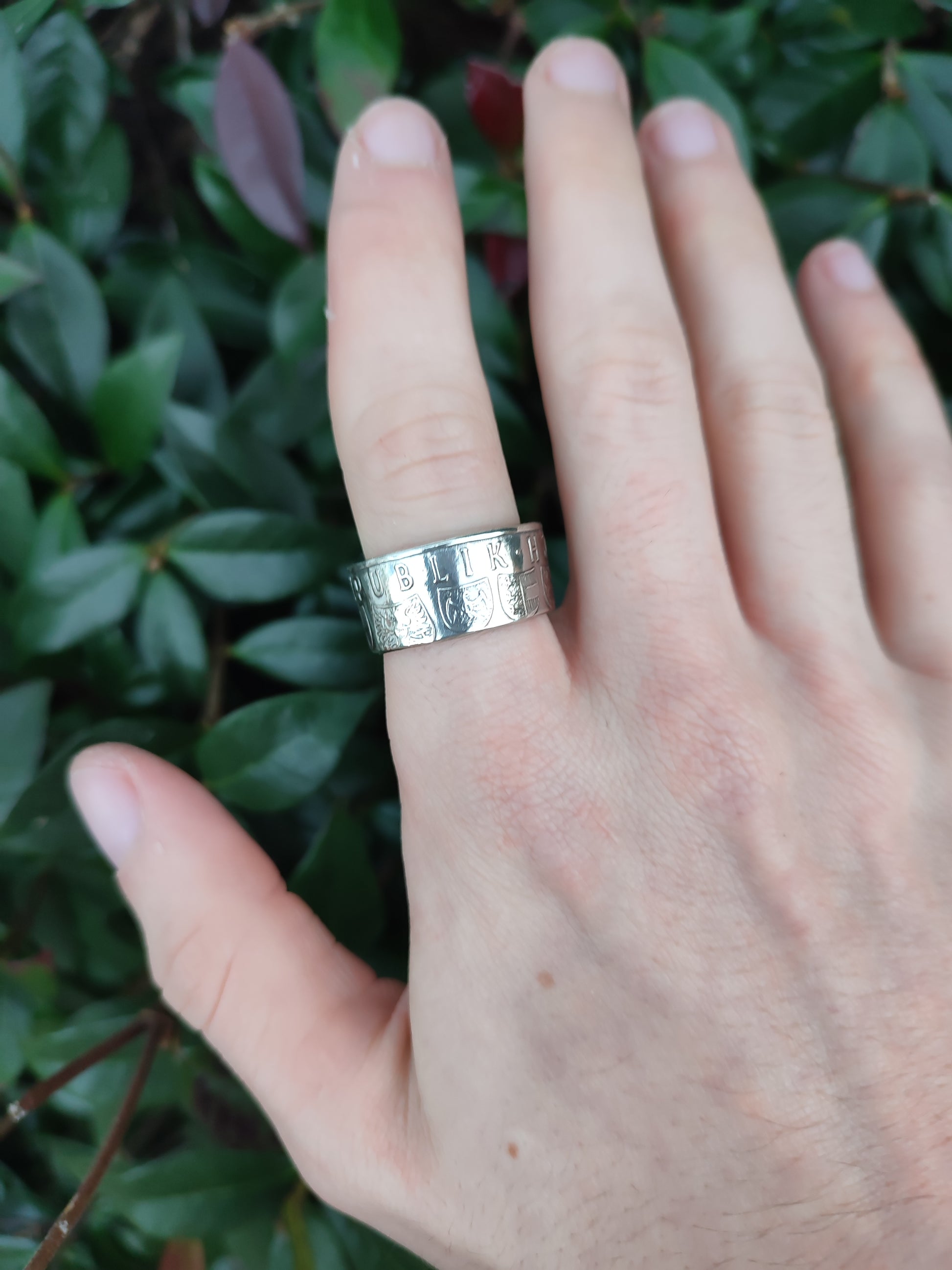 Silver Austrian Coin Ring - silverhollowjewellery