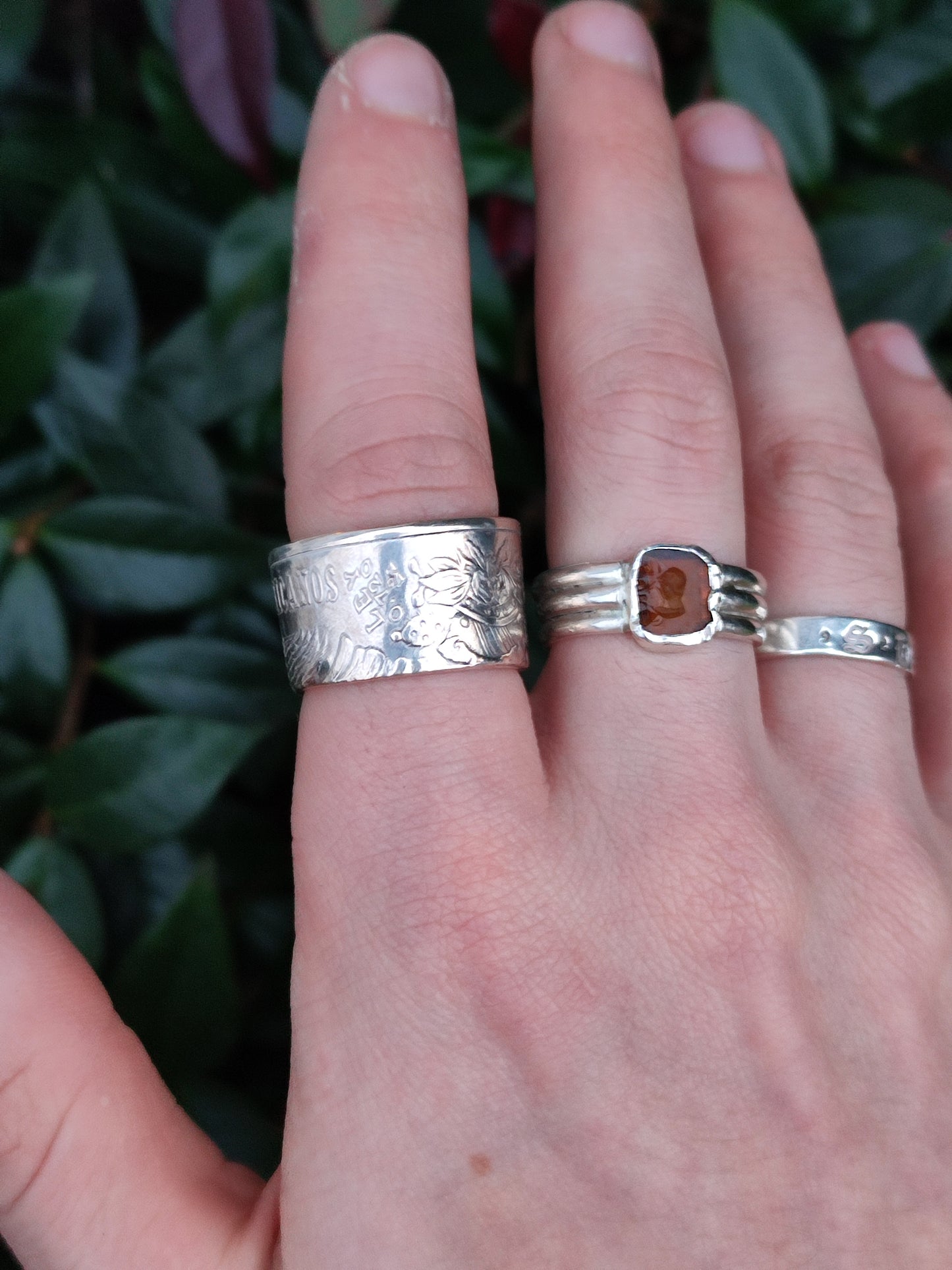 Silver Mexican Peso Coin Ring - silverhollowjewellery