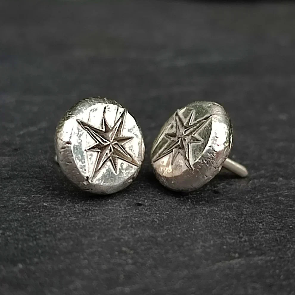 North Star sterling silver earrings
