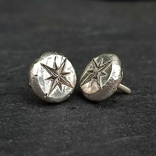 North Star sterling silver earrings