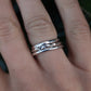 Hammered Silver Stacking Band - silverhollowjewellery