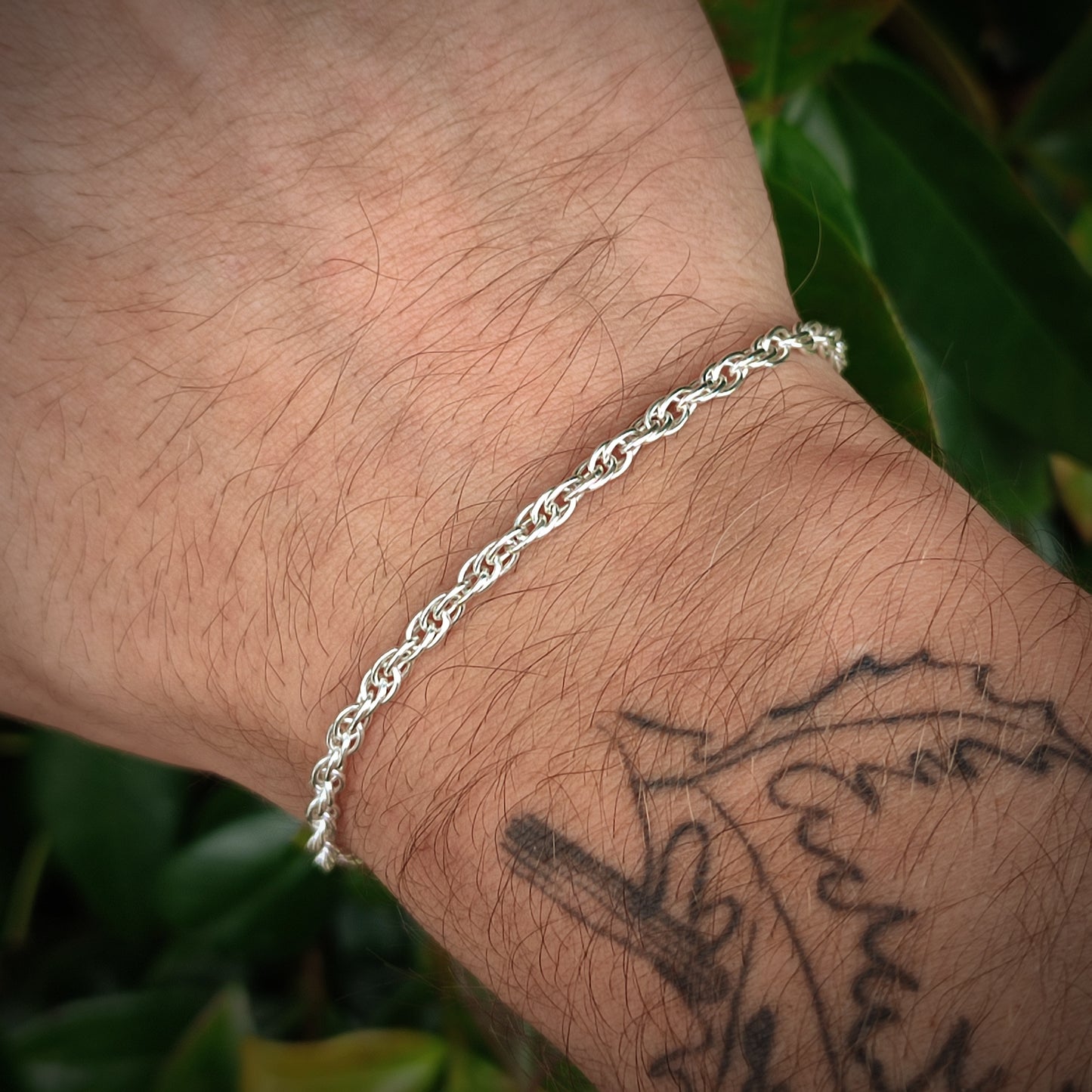 Rope Chain Bracelet Sterling Silver