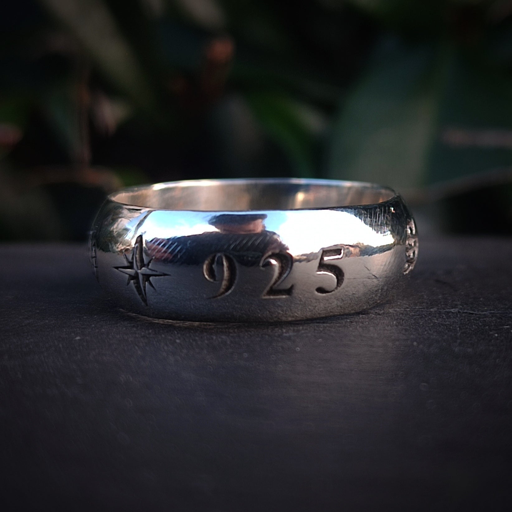 Js Mark On Rings Makers Mark Ring | Gothic Font Engravings on a Wide 925 Band ...