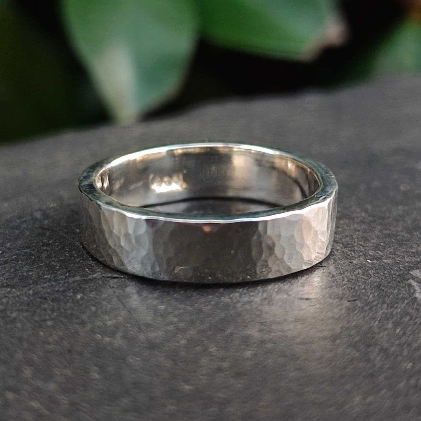 Chunky Hammered Ring Sterling Silver