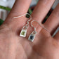 Organic Sterling Silver Sapphire Earrings