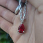 Ruby blood drop pendant
