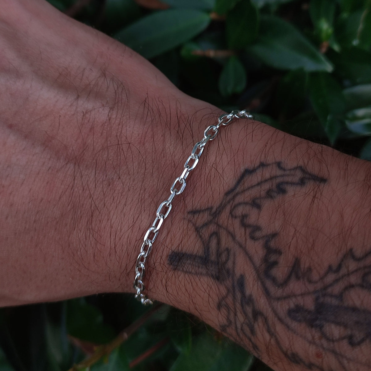 Silver Cable Chain Bracelet