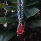Ruby blood drop pendant