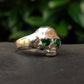 Emerald Skull Ring - silverhollowjewellery