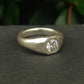 Moissanite Raw Signet