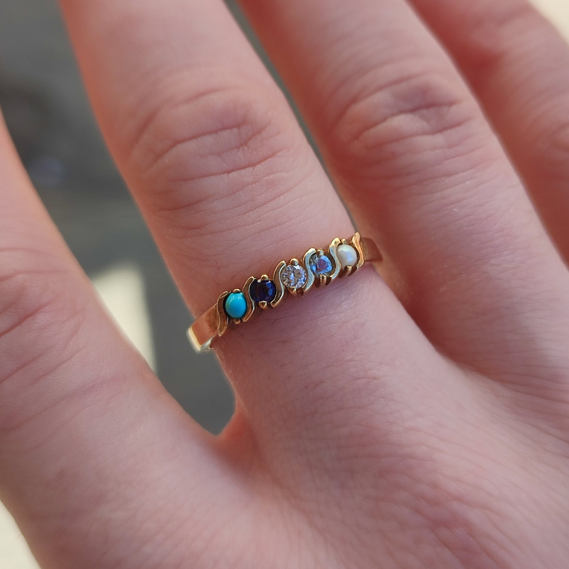 9ct Multi Gemstone Ring - silverhollowjewellery