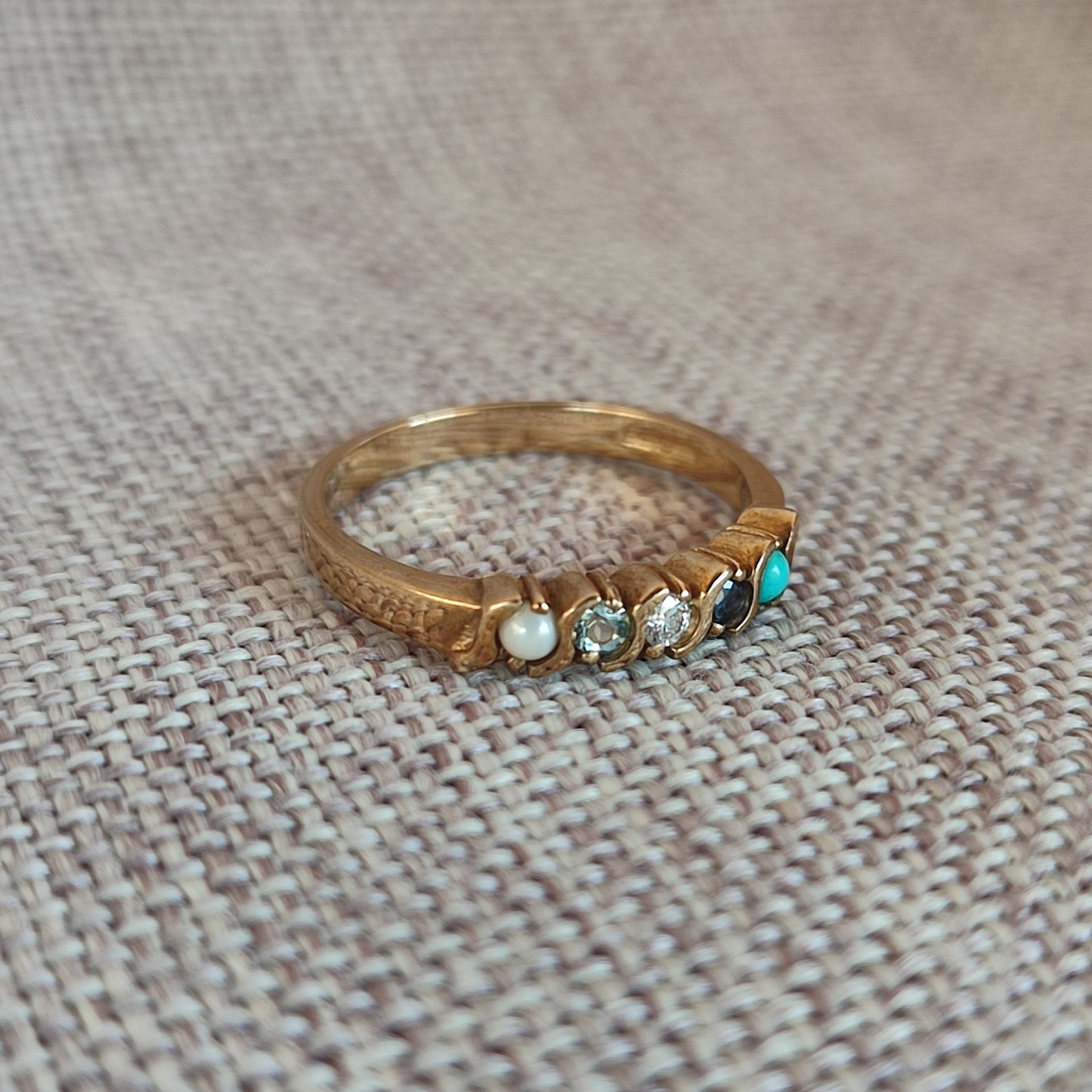9ct Multi Gemstone Ring - silverhollowjewellery