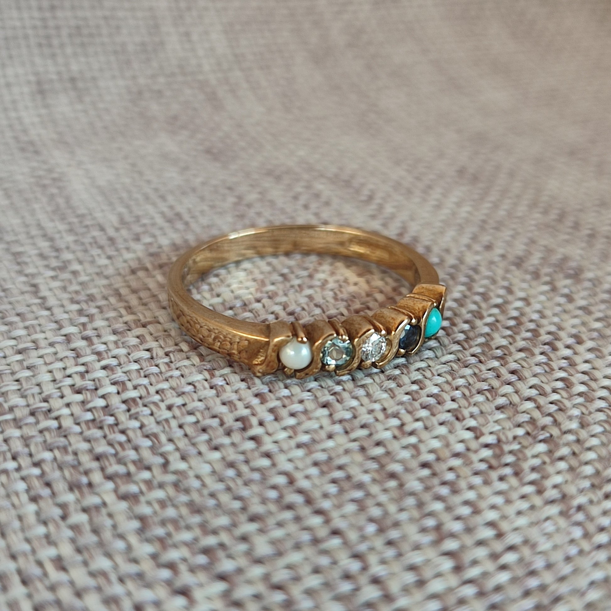 9ct Multi Gemstone Ring - silverhollowjewellery