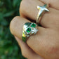 Emerald Skull Ring - silverhollowjewellery
