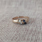 9ct Diamond and Sapphire Ring - silverhollowjewellery