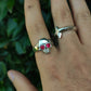 Ruby Skull Ring - silverhollowjewellery