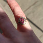 9ct Ruby and Diamond Ring - silverhollowjewellery