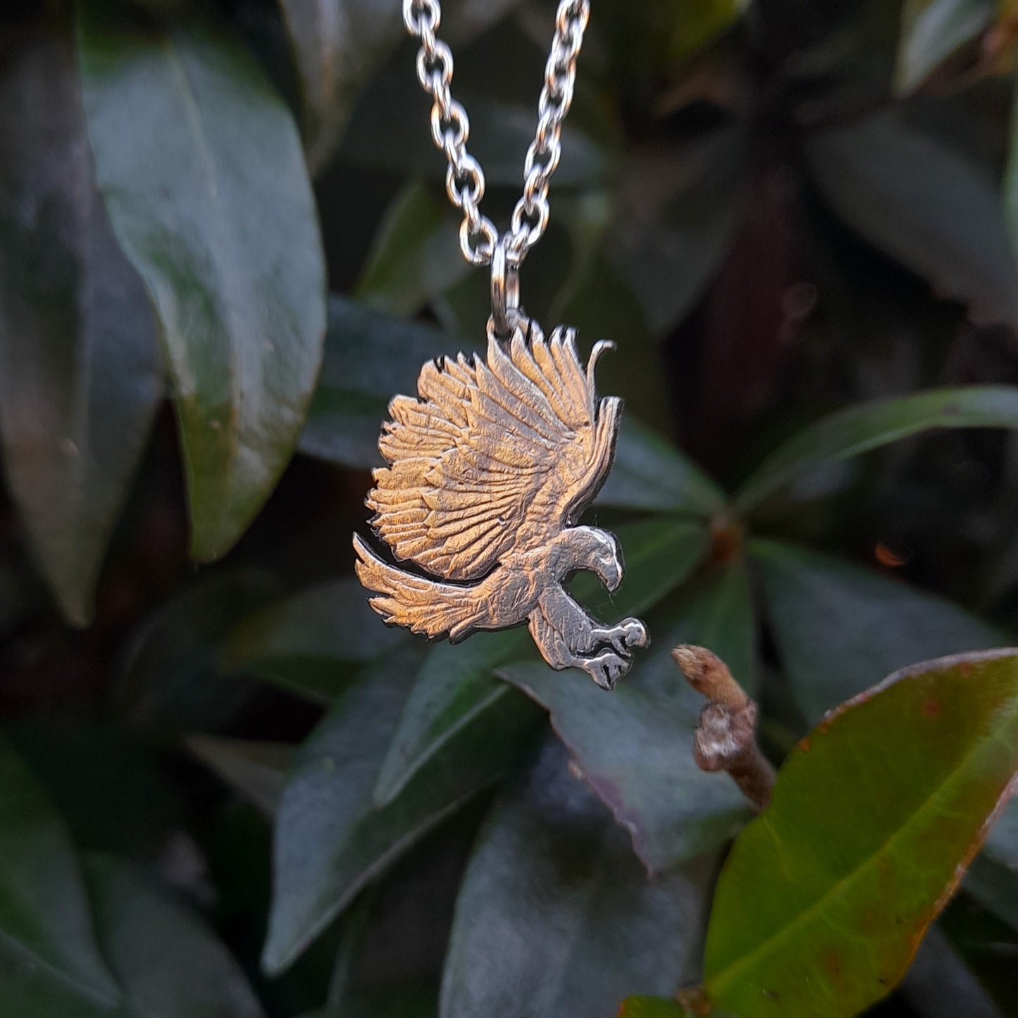 Silver Eagle Pendant - silverhollowjewellery