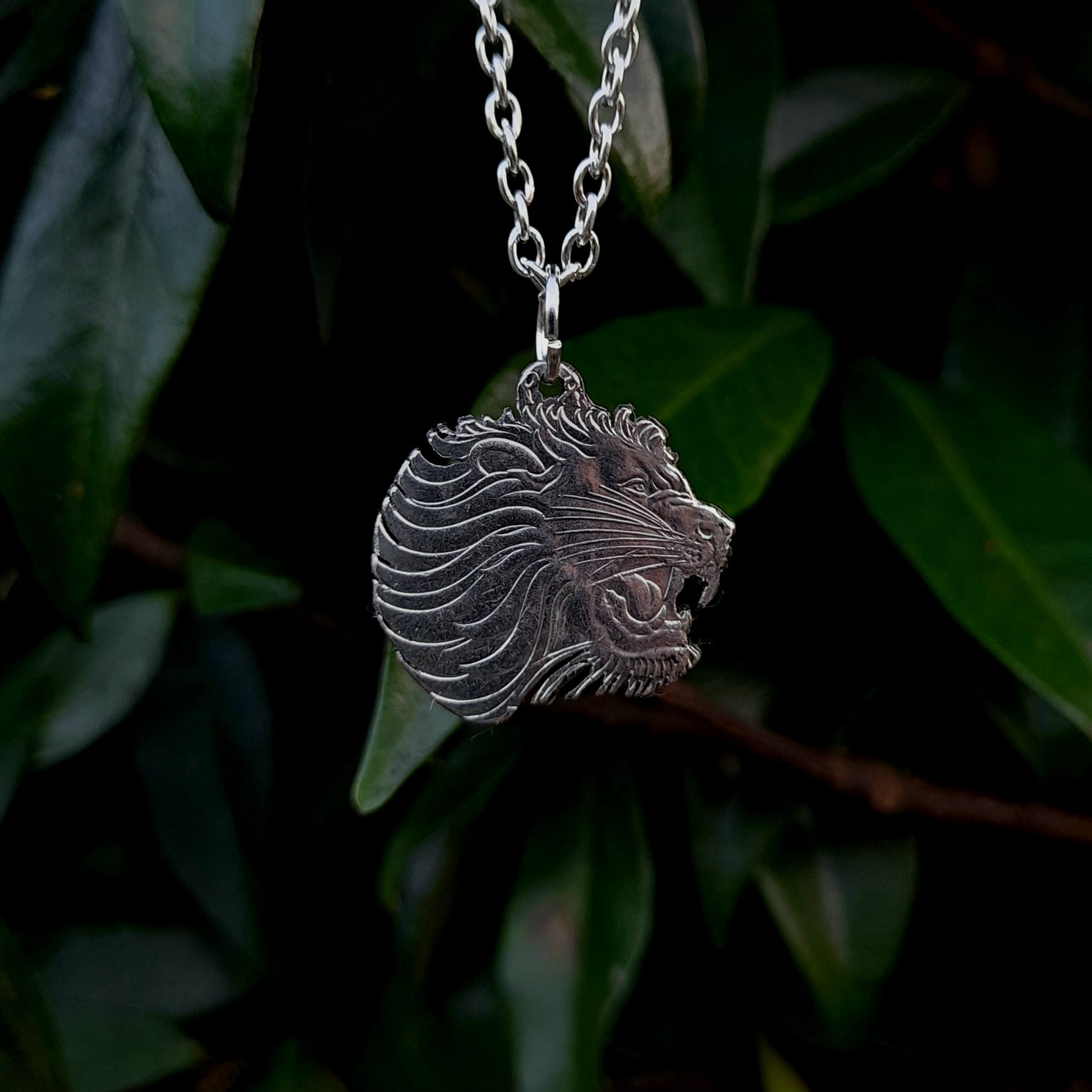 Silver Lion Pendant - silverhollowjewellery