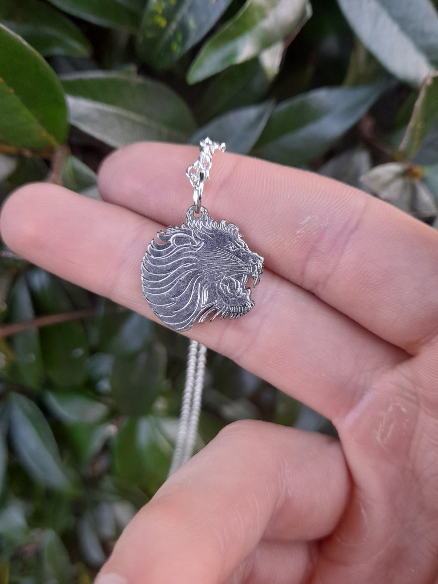 Silver Lion Pendant - silverhollowjewellery