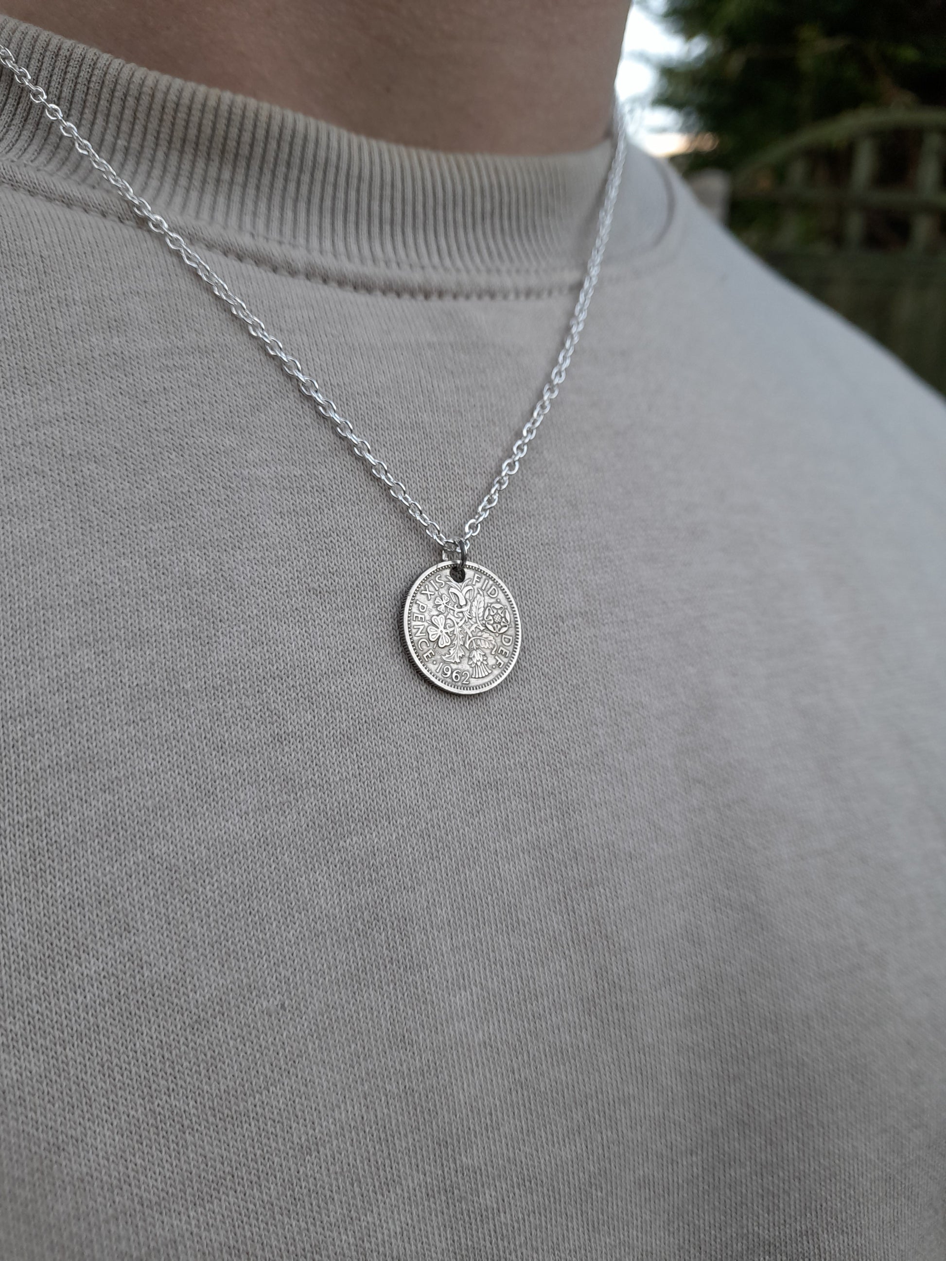 Sixpence Pendant - silverhollowjewellery