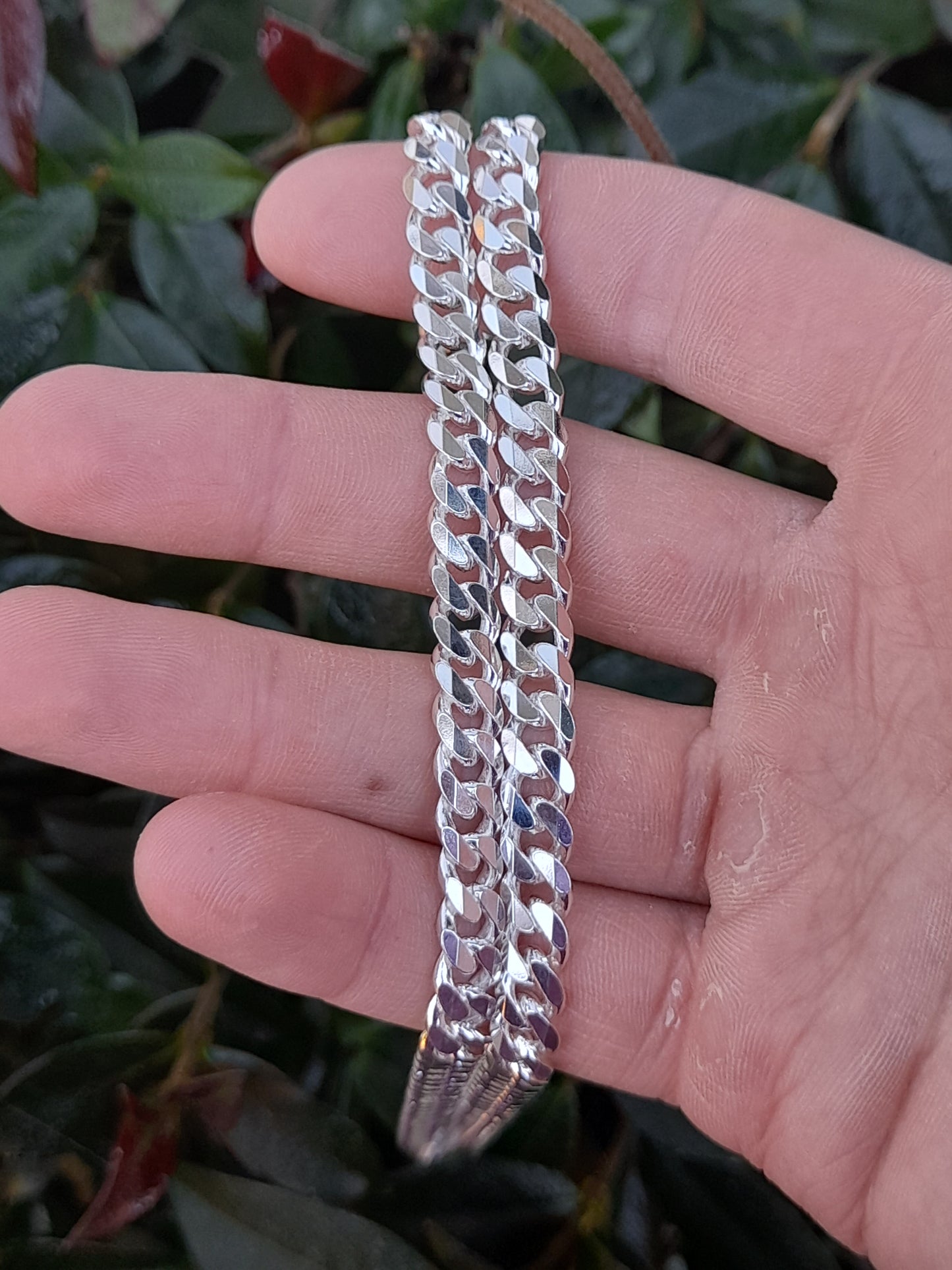 Heavy Silver Curb Link Chain - silverhollowjewellery