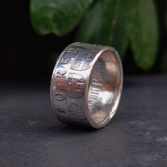 Silver Austrian Coin Ring - silverhollowjewellery