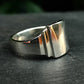 Silver Stepped Signet Ring