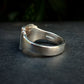 Silver Stepped Signet Ring