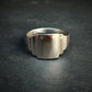 Silver Stepped Signet Ring
